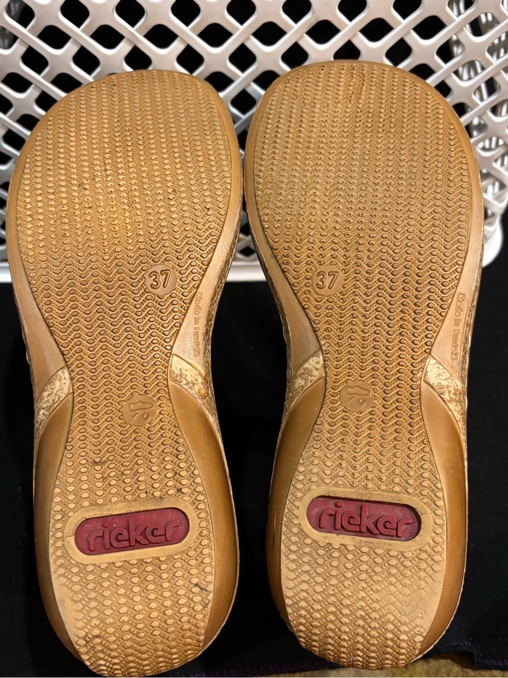 RIEKER Embellished Leather Comfort Sandal–EU 37 / US 6.5-7 – Blue Boho T-Strap - Picture 3 of 12